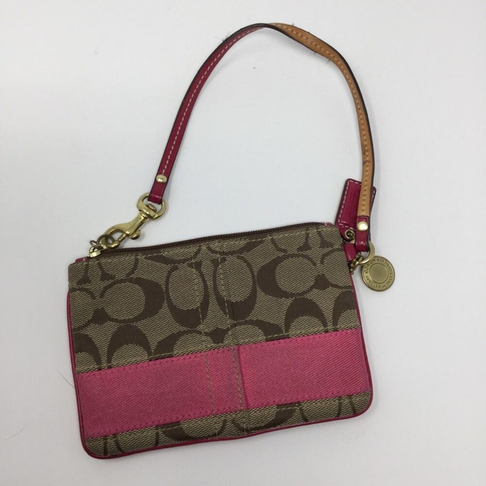 Coach Monogrammed Wristlet